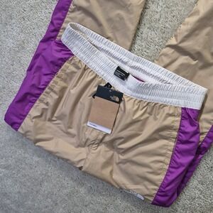 The North Face Hydrenaline Pants Womens Small Tan Windwall Lined Hike Retro 90s